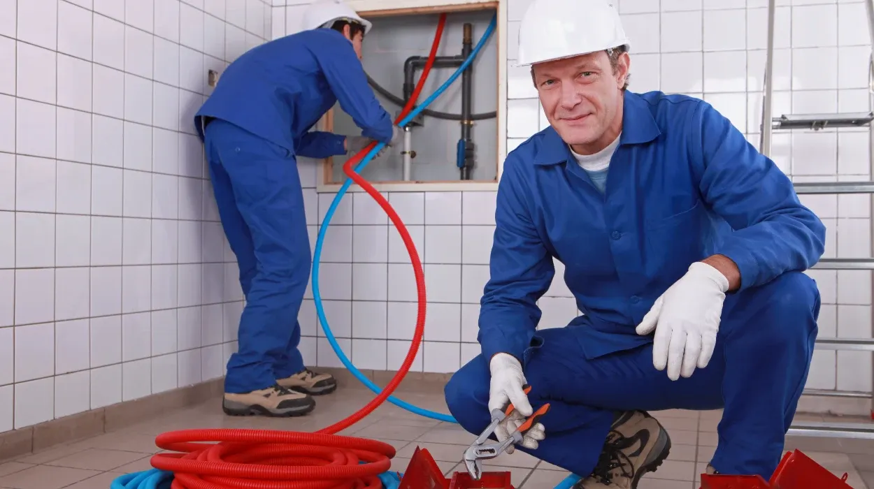 male plumber fixing a bathroom faucet from Plumbing Lake Travis in Lakeway, TX - Lakeway TX