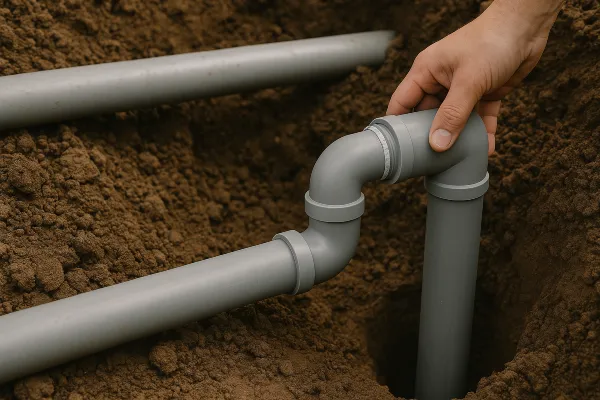 PVC pipes going underground from Plumbing Lake Travis in Leander, TX - Leander TX PVC pipes going underground from Plumbing Lake Travis in Leander, TX - Leander TX