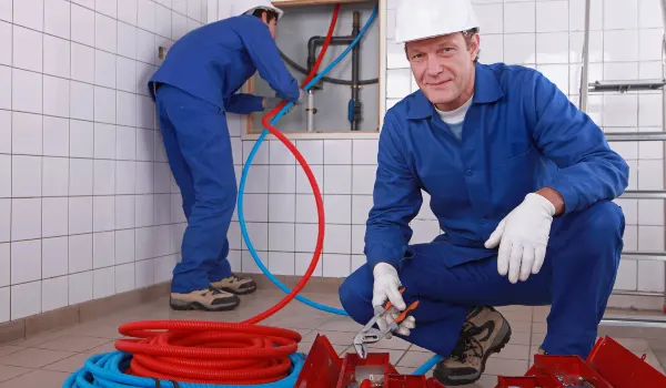 male plumber fixing a bathroom faucet from Plumbing Lake Travis in Austin, TX - Plumbing Repipe