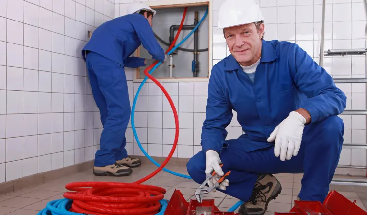 male plumber fixing a bathroom faucet from Plumbing Lake Travis in Austin, TX - Plumbing Repipe
