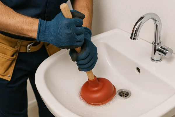 a male technician tightening a ball valve from Plumbing Lake Travis in Round Rock, TX - Round Rock TX a male technician tightening a ball valve from Plumbing Lake Travis in Round Rock, TX - Round Rock TX