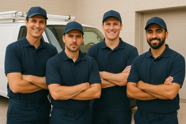 4 plumbing technician posing for the camera from Plumbing Lake Travis in Austin, TX - Water Softener Installation